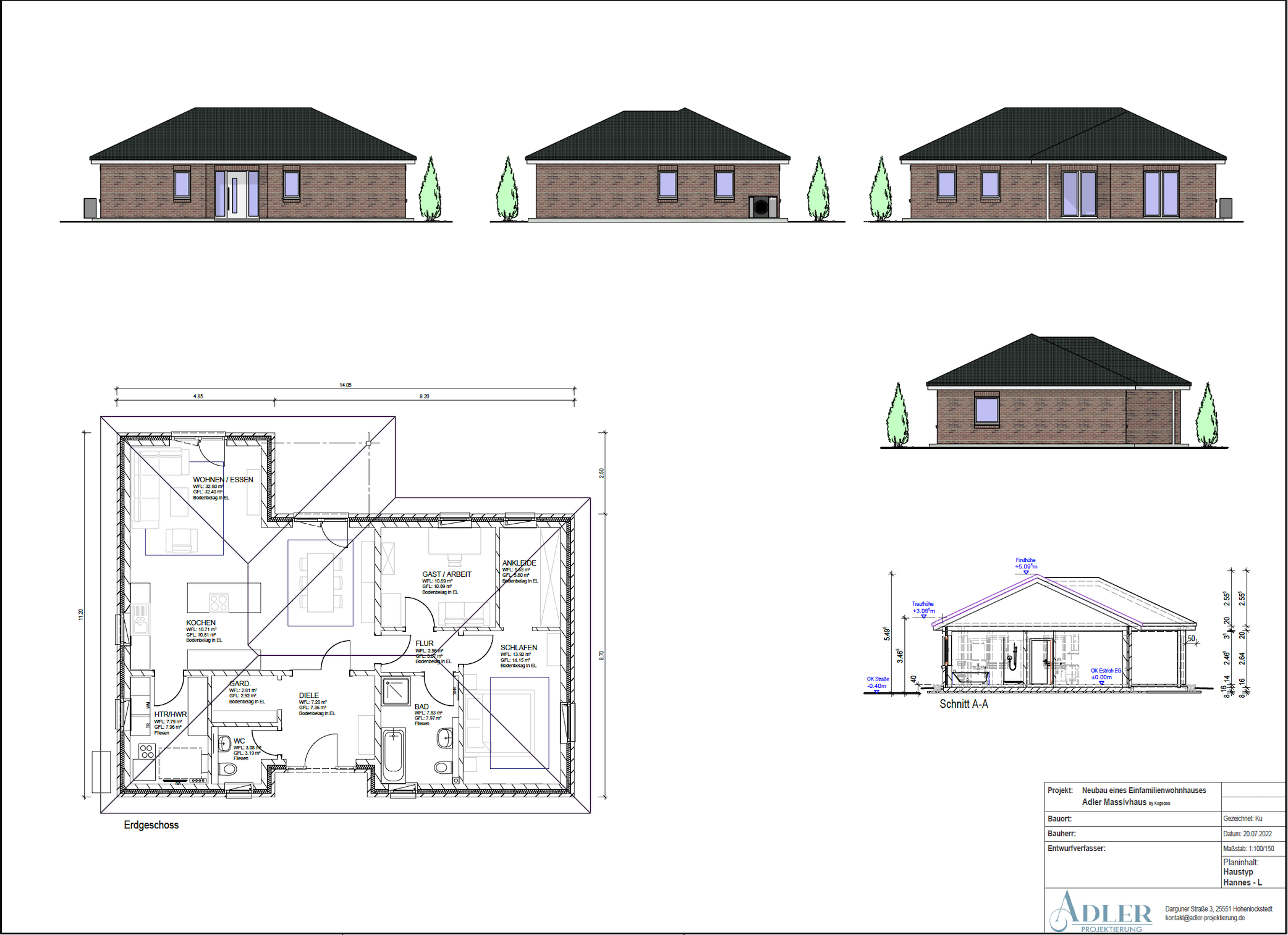 Adler Massivhaus Typ Hannes L